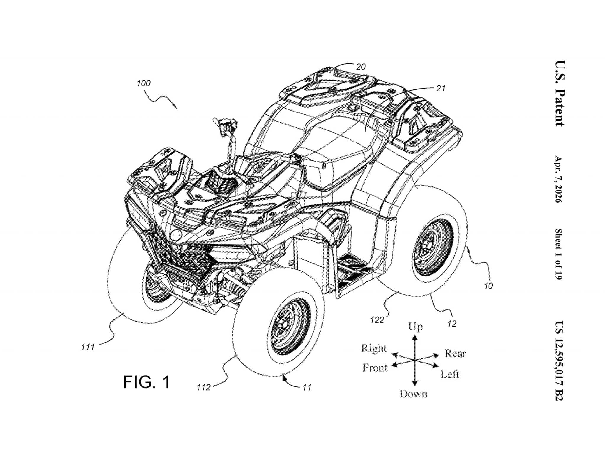 CFMOTO Patent Reveals Strategic Approach to Electric 4x4 ATV Design
